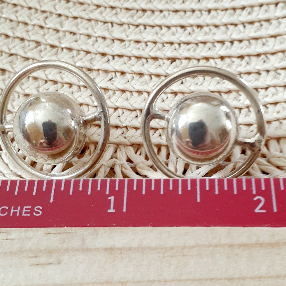 Sterling Silver Circular Earrings - image 3